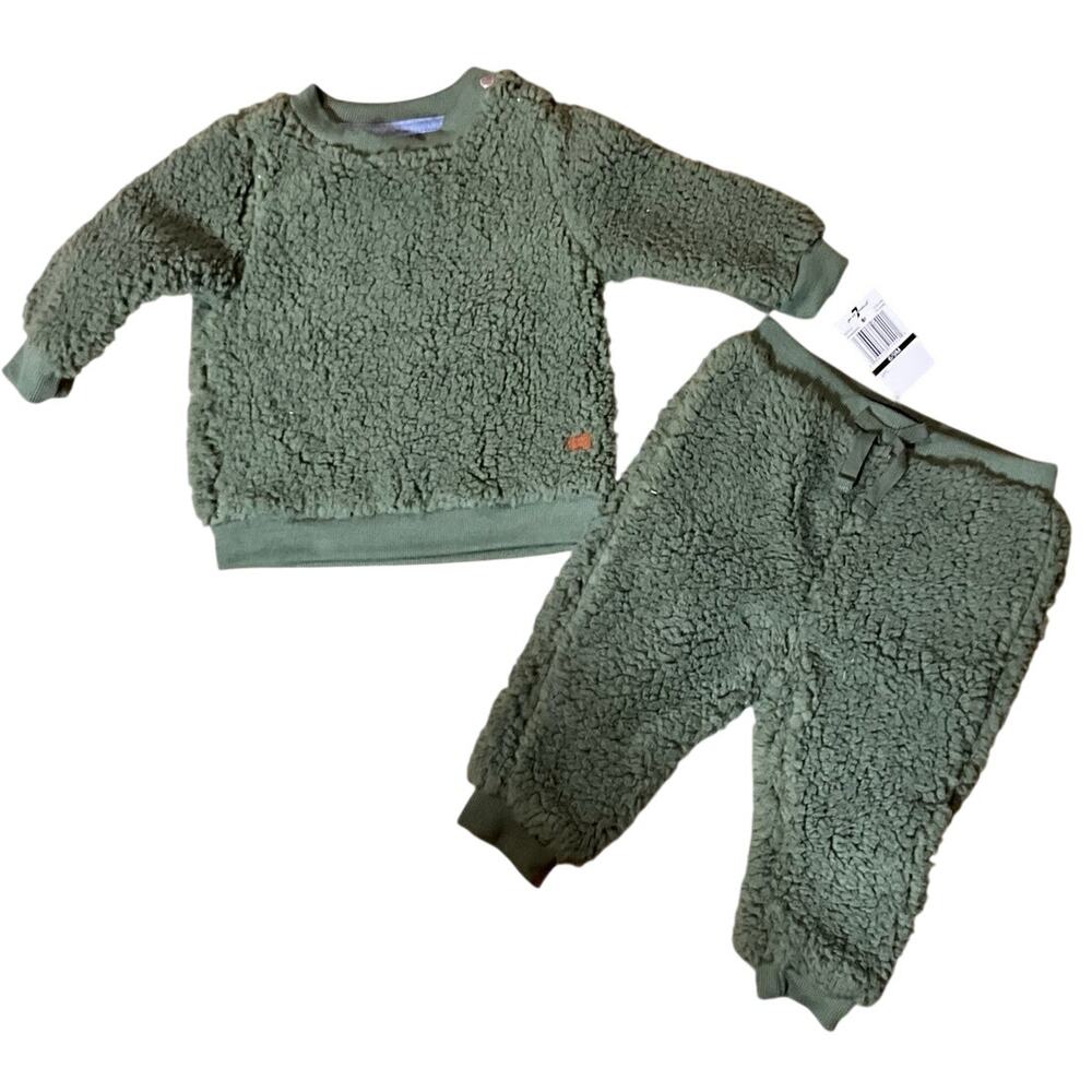 NWT 7 For All Mankind 6/9M Serpa 2Pc Pants Pullover 2 Snap Shoulder Jogger Pants